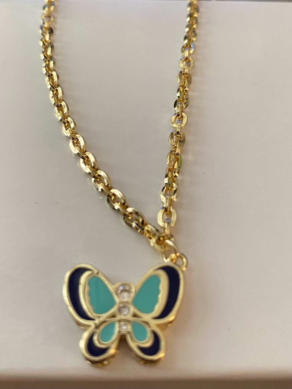 Gold Butterfly Pendant Necklace